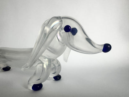 Figura di bassotto in vetro di Murano Ercole Barovier