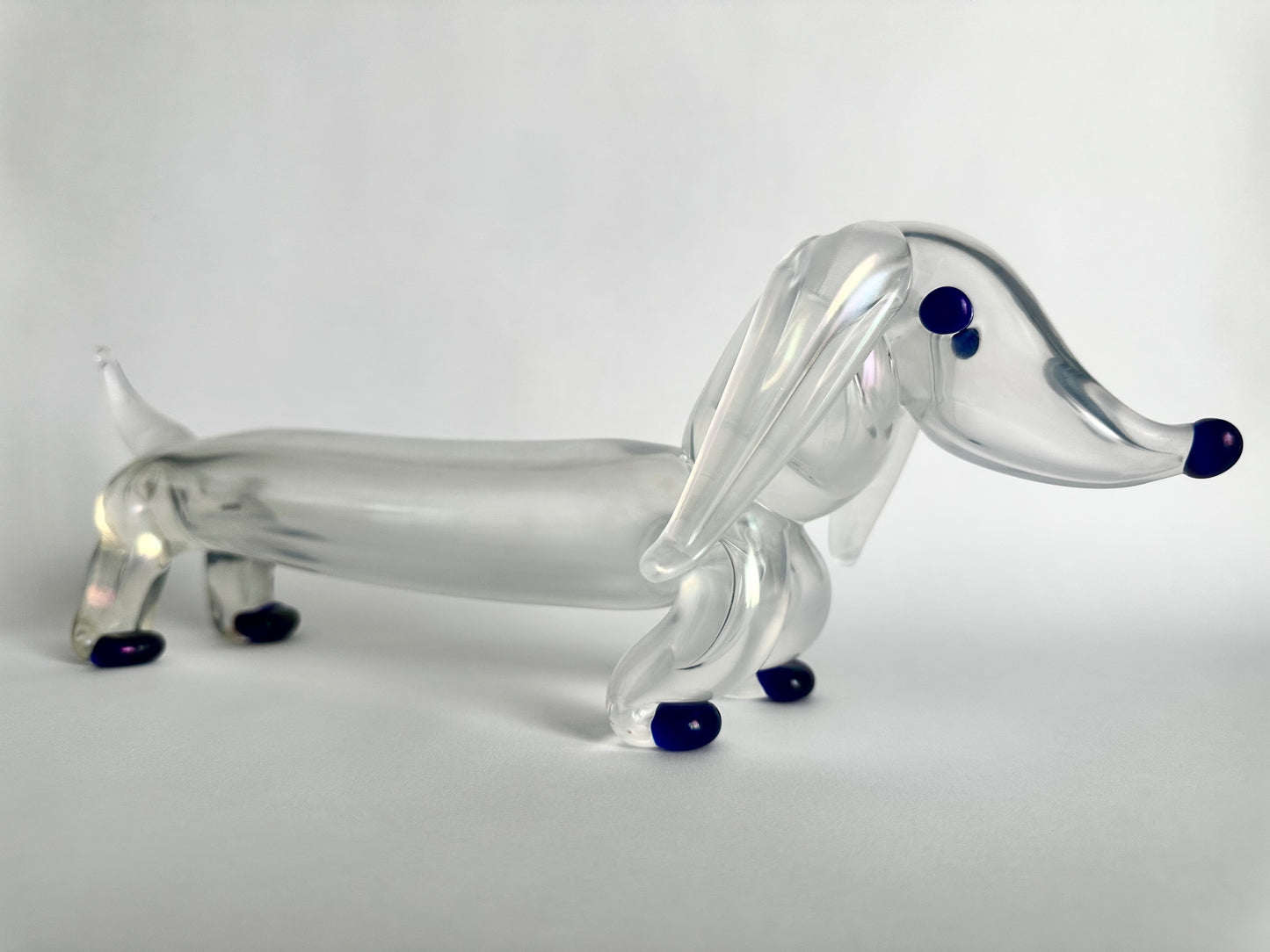 Figura di bassotto in vetro di Murano Ercole Barovier