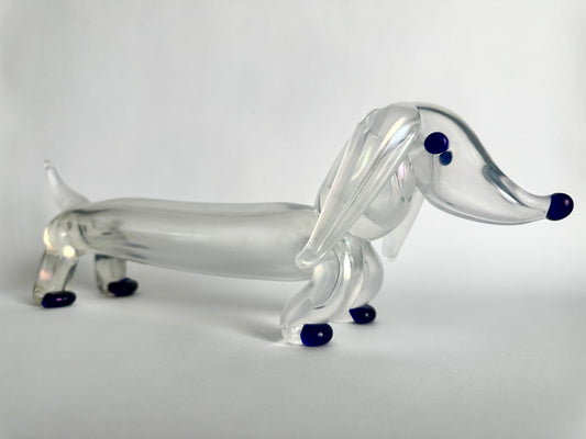 Figura di bassotto in vetro di Murano Ercole Barovier