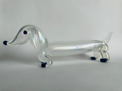 Figura di bassotto in vetro di Murano Ercole Barovier